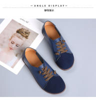 Zapatos De Mujer Nuevos 2024 Primavera Cuero Genuino Antideslizantes Planos Con Cordones Mocasines De Talla Grande Oxford Casual Para Mujer - details 10