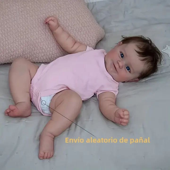 Muñeca Realista De 50cm 20 Pulgadas Bebé Reborn Con Cuerpo Completo De Silicona Suave Nueva Bebé Encantadora Juguete Para Vestir Cumpleaños Regalo Para Niñas - 1