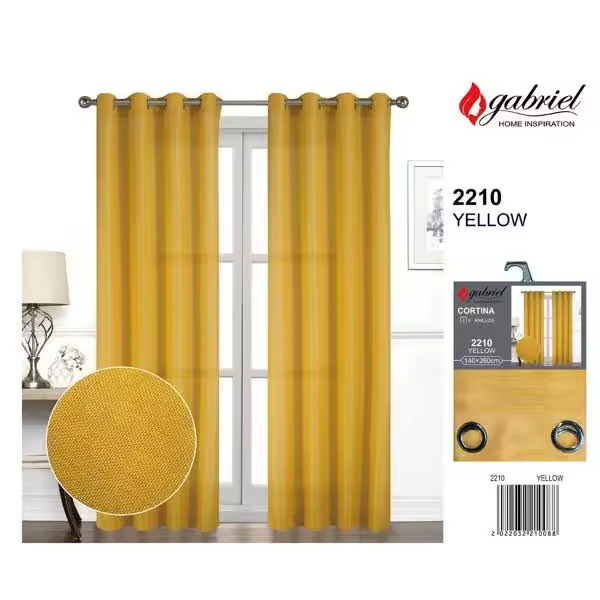 CORTINA SEMIOPACA DE 140X260CM CON 8 ANILLAS - 1