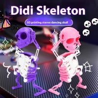 Nueva Juguete De Decompresión 3D Danza Calavera Muñeco Cabeza Truco Reloj Decoración Calavera Hombre Juguete De Halloween - details 7