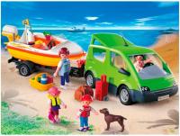PLAYMOBIL 4144 Vacaciones Coche Familiar  +Lancha - details 2
