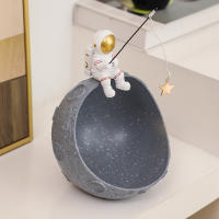 Adorno De Escritorio Espacial Con Resina Figura De Espaceman Y Planeta En Caja Organizadora Para Decoración De Habitación Temática De Espacio - details 15