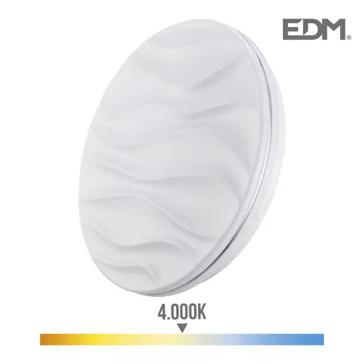 Aplique super led de superficie 24w 2490lm 4000k ø38x7cm modelo desert edm - 1