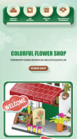 Bloques De Construcción Micro Ciudad Vistas Callejeras Tienda De Flores Y Café Para Niños Y Niñas Juguetes Educativos Regalos De Cumpleaños - details 30