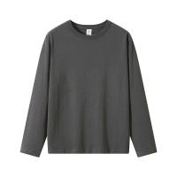 Camiseta Larga De Algodón Pesada 300g Para Hombres Y Mujeres Estilo Coreano Suéter Suelto Blanco Top Para Primavera Otoño - details 16