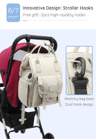 Bolsa De Pañales PANGDUBE Para Bebé Con 2 Soportes Para Carrito Impermeable Bolsa De Viaje Al Aire Libre Estilo Mochila Para Mamá Durante La Maternidad - details 15