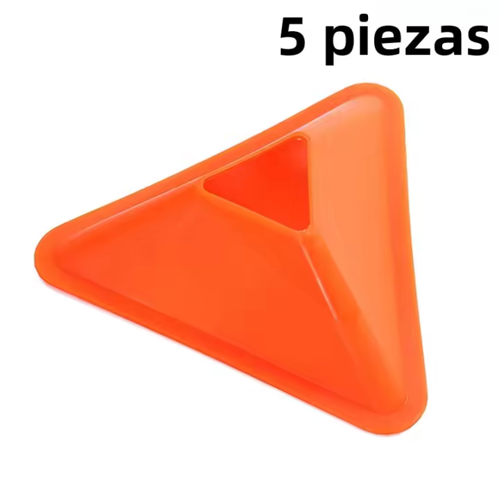 5PCS Conos De Entrenamiento De Fútbol Triángulos Para Práctica En Campo Deportivo Agilidad Equipamiento Portátil Para Niños Y Adultos - 1