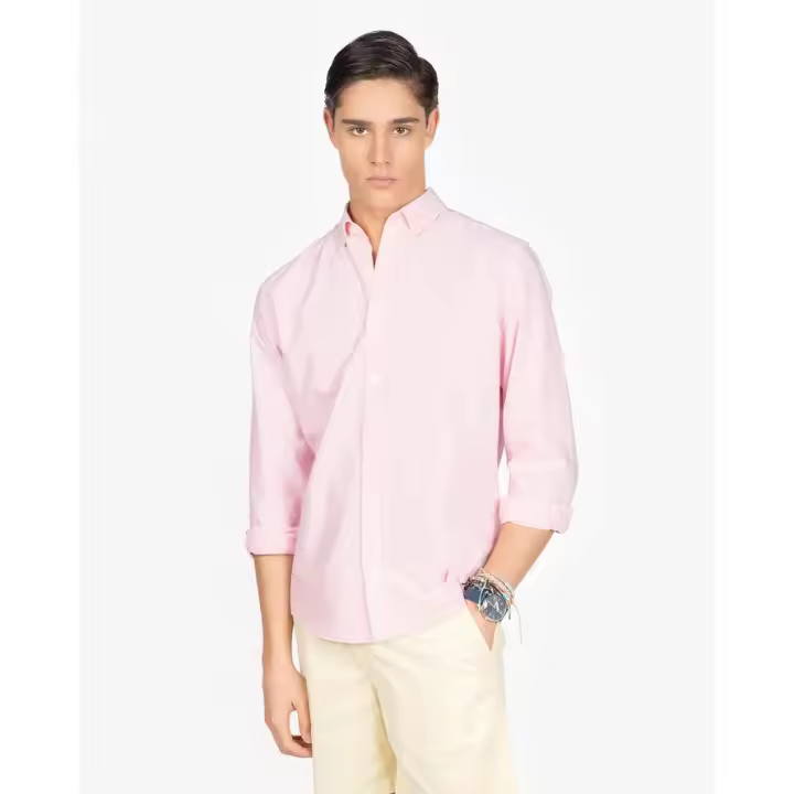 Camisa Oxford Colours Rosa - Harper & Neyer - Camisa de Algodón Manga Larga Para Hombre 100% ALGODÓN - 1