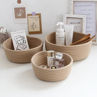 Cesta De Almacenamiento De Ropa De Niños Con Cordones Organizador De Escritorio Para Juguetes Y Cosméticos Hecha a Mano De Algodón Ecológica - details 8