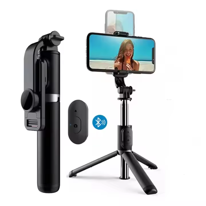 Tripode Palo Selfie Soporte Mando Bluetooth 103cm Vlogging Grabacion Video Movil Q02, with Mando a Distancia Inalámbrico Desmontable,Envio desde España - 1