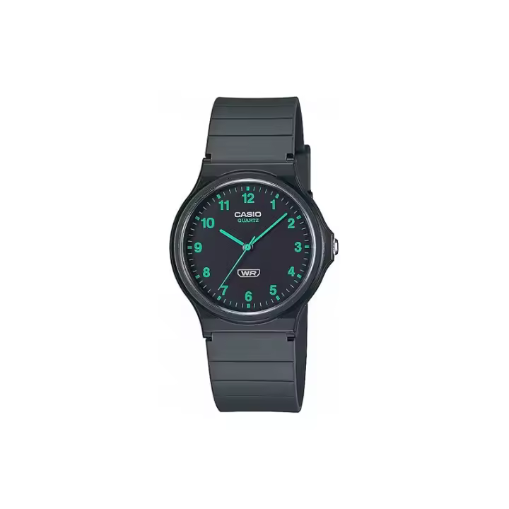 Reloj Casio Mq-24b-8bef Negro Ind.verdes - 1