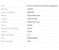 AH LCG: Confines de la Tierra exp. investigadores Fantasy Flight Games Arkham Horror LCG - details 1