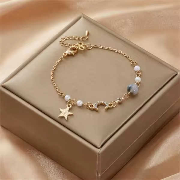 Pulsera De Flores Doradas Con Patrón De Margarita Moda Minimalista Aesthetic Para Mujer Joyería De Boda Y Fiesta Regalo - 1