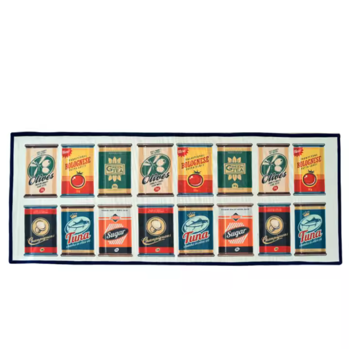 ALFOMBRA DE COCINA AMIKO MODELO RETRO CON MEDIDA 120X45 CM. - 1