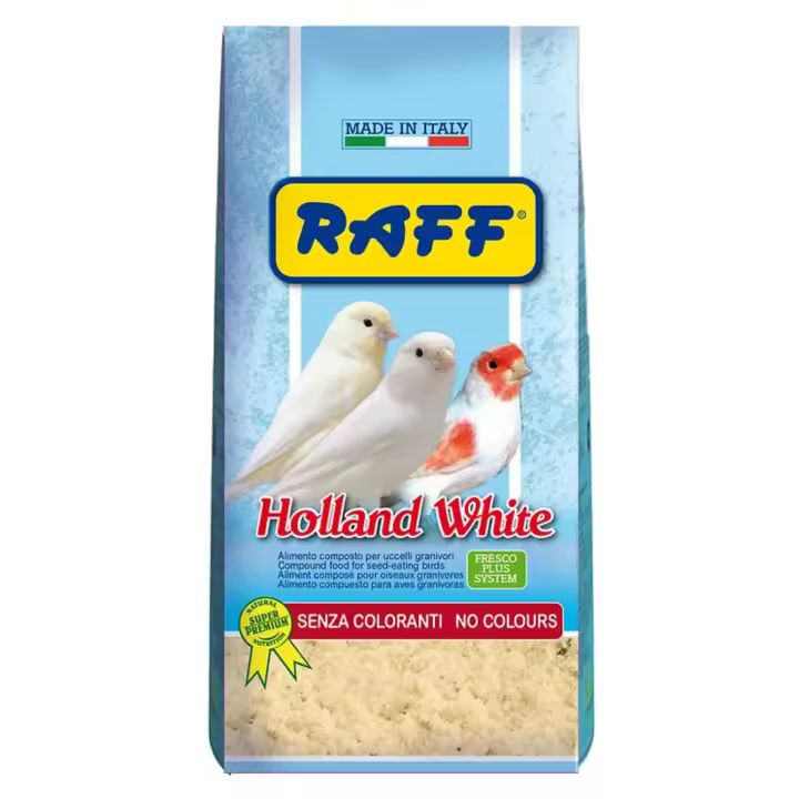 Raff Holland White para Canarios - Pasta Humeda Blanca Sin Dore Sin Colorante - Formatos: 1kg 4kg y 20kg - 1