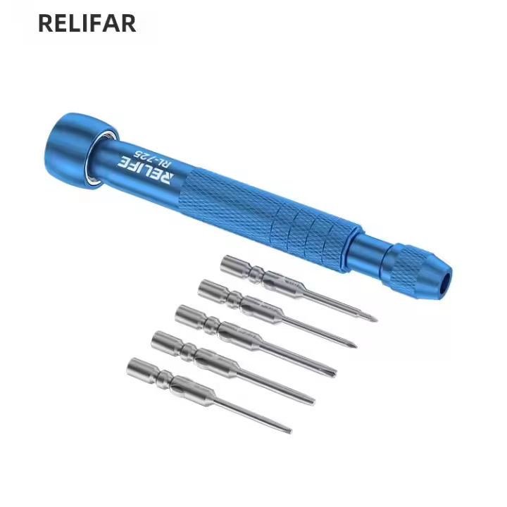 RELIFE RL-725 Set De Destornilladores Magnéticos Ajustables 6 En 1 Para Reparación De Teléfonos Móviles Tabletas Computadoras Herramientas De Desmontaje Y Reparación Para Equipos Electrónicos Apple Y Android - 1