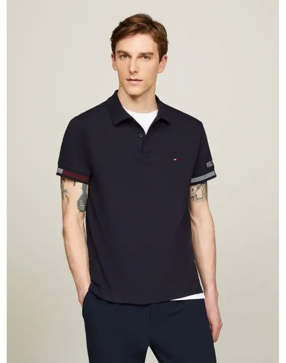 Tommy Hilfiger Polo Flag Cuff Slim Polo - 1