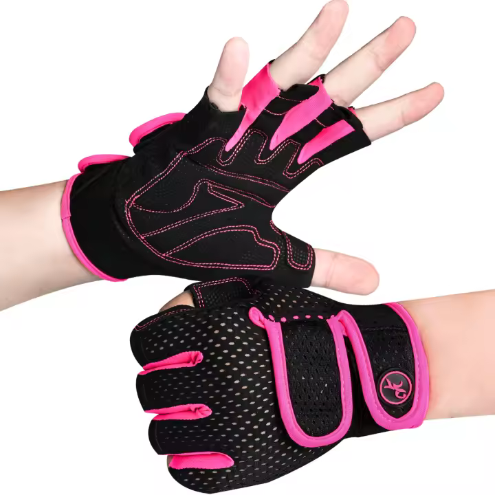MOREOK Gym Fitness Gloves Half Finger 3MM Pads Weight Lifting Workout Exercise Power Training Spinning Bike Cycling Gloves Women - 1
