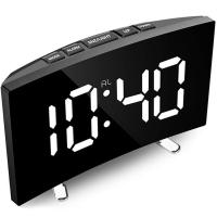 Despertador extra Fuerte para adultos que düermen profundamente, despertador Doble with vibración para dormitorio with Carga USB, Pantalla large LED 8,7 "en color Rojo - details 0