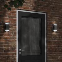 vidaXL Apliques de exterior 2 unidades acero inoxidable Color Negro,  Plateado, y mas - details 0