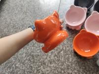 Tazón De Alimentos Para Mascotas De Cerámica Con Base Alta Protector De Cuello Antisalpicaduras Antisalpicaduras Para Perros Y Gatos Alimentación De Animales De Compañía - details 5