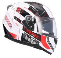 Shiro HEMETS Casco Integral SH-667 Faster Blanco y Rojo con Gafas Solar - details 0