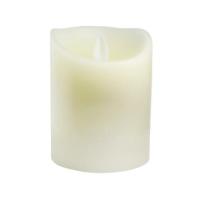 Vela led cera decorativa 10 cm, marfil, recubrimiento de cera, pilas, temporizador - details 0