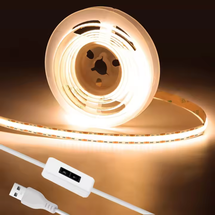 Tira De Luz LED COB Con Sensor De Gestos USB 5V Flexible Para Cocina Y Sala De Estar Decoración De Hogar Iluminación Lineal Dimmable - 1