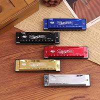 Harmonica De Metal Para Principiantes Y Niños Regalo Con Estuche Diatónica De 10 Agujeros En Do Clave C - details 2
