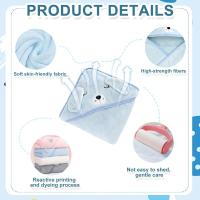 Toalla Bebe con Capucha Niño y Niña Toalla Bebe Recien Nacido Suave y Absorbente Albornoz Bebe 80x80 cm Toallas de Baño Infantiles Toallas Ducha Bebe Capa de Baño Bebe Algodon - details 1