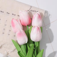 5Pcs Bouquet De Tulipes Artificiales PE Para Decoración Interior De Hogar Y Jardín Decoración De Boda Y Vaso Exterior - details 10