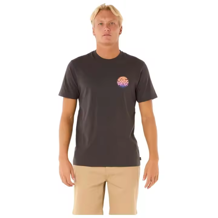 Camiseta de Manga Corta Rip Curl Passage para hombre en color negro - 1