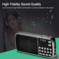 Mini Radio FM Portátil Y-501 Con Altavoz Estéreo 3W MP3 Reproductor De Audio LED Flashlight Soporte USB Tarjeta TF AUX-IN - details 6
