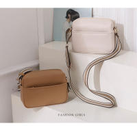 Bolso De Hombro Para Mujer En Cuero Sólido Con Correa Ancha De Tela Bolso Cruzado De Moda Con Cierre De Cremallera Bolsa De Mano Versátil - details 13