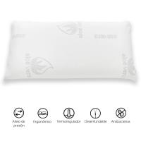 Almohada Viscoelástica Termosellada con Aloe Vera – Almohada Ergonómica para Sueño Saludable, Confort Óptimo y Soporte Perfecto para el Cuello y la Cabeza-Mommata - details 3