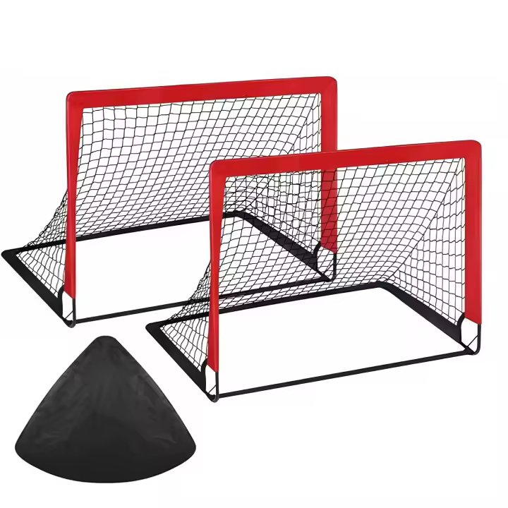 Set De 2 Puertas De Fútbol Portátiles Para Jardín Y Interior Malla De Tela Oxford 450D Entrenamiento Infantil Para Partidos De Fútbol En Marco De Puerta - 1