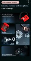 Zombiescat Auriculares TWS Bluetooth 5.4 Modo Dual Inalámbricos Con Micrófono Y Llamadas HD Auriculares Abiertos Metálicos ABS Impermeables Para Deporte Y Estudio - details 3
