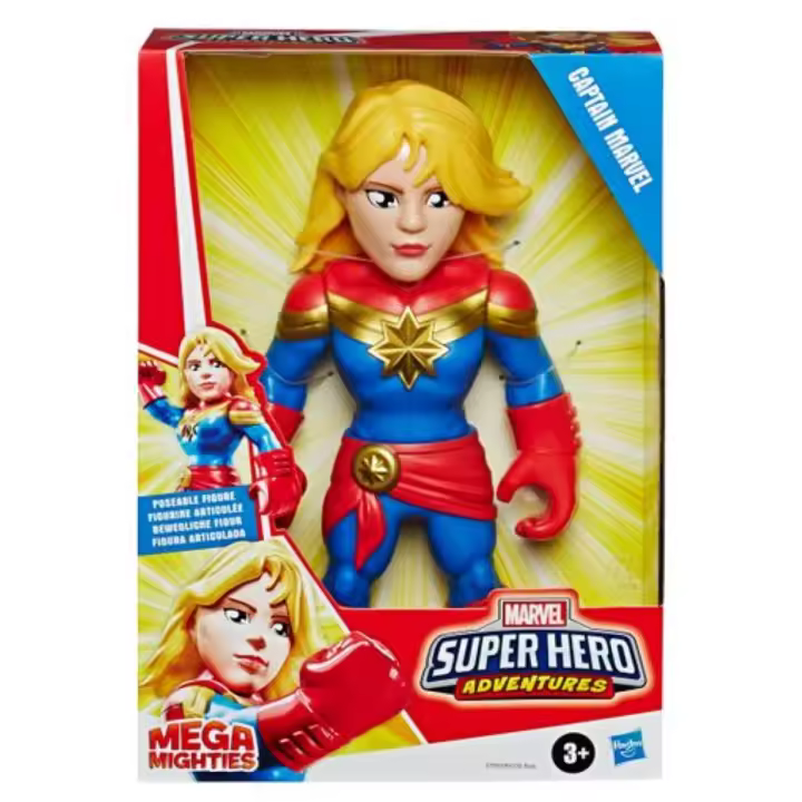 HASBRO - Figura Capitana MARVEL - Figura articulada - Coleccionable - Marvel Super Hero Adventures - Mayores de 3 años - 1