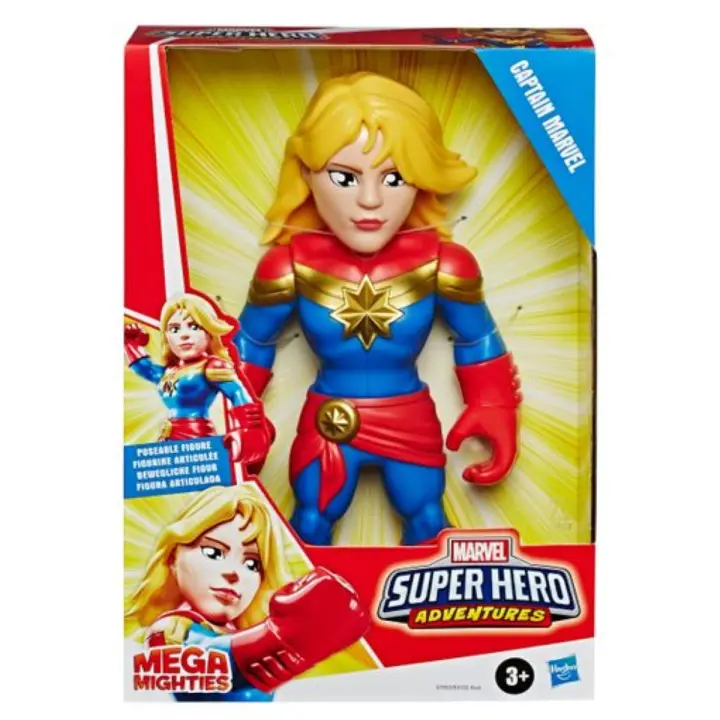 HASBRO - Figura Capitana MARVEL - Figura articulada - Coleccionable - Marvel Super Hero Adventures - Mayores de 3 años - 1
