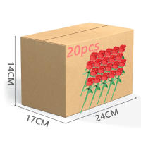 3PCS Regalo De Rosas Eternas Para Parejas Juguete De Construcción De Bloques Decorativo Personalizado Para Niñas Bloques De Plástico Irregular Para Adultos - details 1