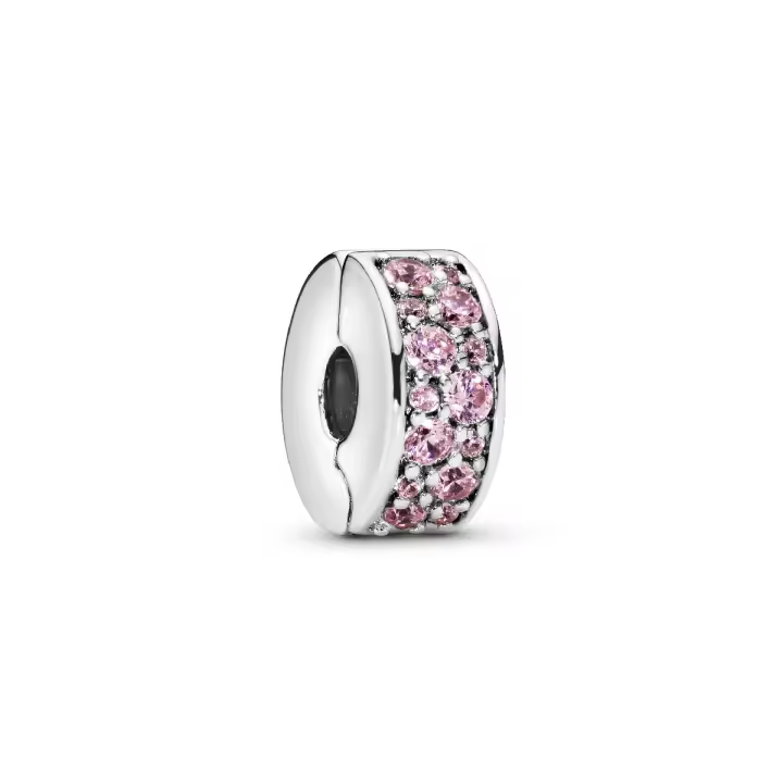 Clip Pandora Elegancia Brillante Rosa - 1