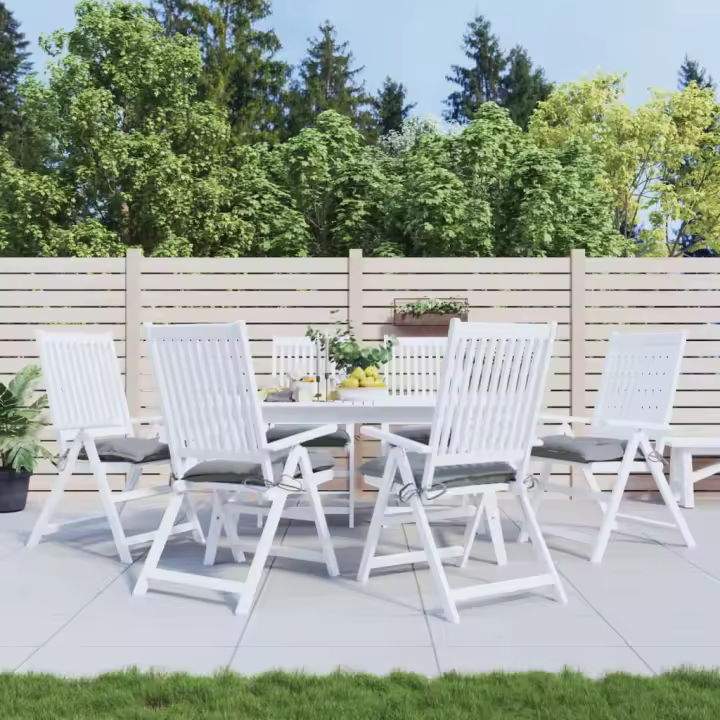 Fundas de Silla de Jardín 6 UDS lienzo Oxford gris 50x50x7 cm - 1