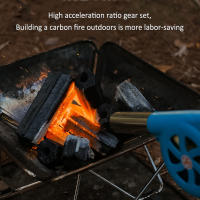 Ventilador De Mano Para Barbacoa Y Camping Estarter Rápido Portátil Accesorios Para Estufa Grill Picnic Color Negro Yelló Azul - details 7