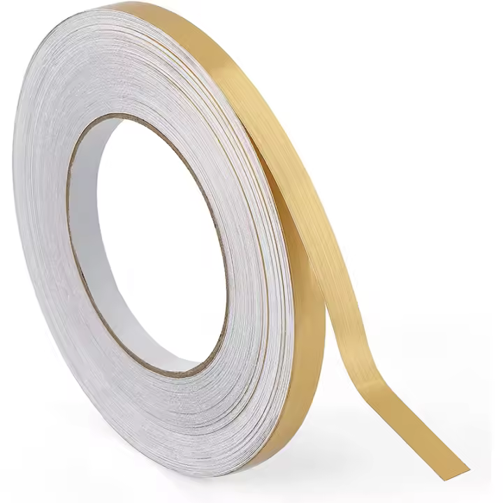 Cinta Adhesiva Para Azulejos 50M Espesor 0.5/1cm Impermeable Con Líneas De Oro Decorativas Para Salidas De Piso Y Pared Cinta De Sellado Para Espacios Intersticiales - 1