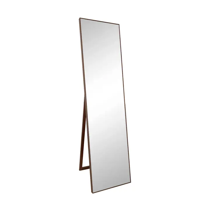 Espejo de Pie con Marco Madera Decorativo, Resistente con Soporte en Habitación, Recibidor, Vesidor y Tienda. Espejo Rectangular Cuerpo Entero. - 1