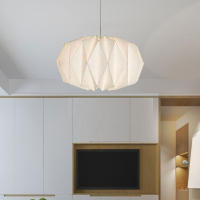 Sombrilla De Ceilin Origami 1PC Cubierta De Lámpara Colgante Estilo Nórdico Calabaza Ajo Cintura Diamante Luz Colgante Cord Fixture Para El Hogar - details 7