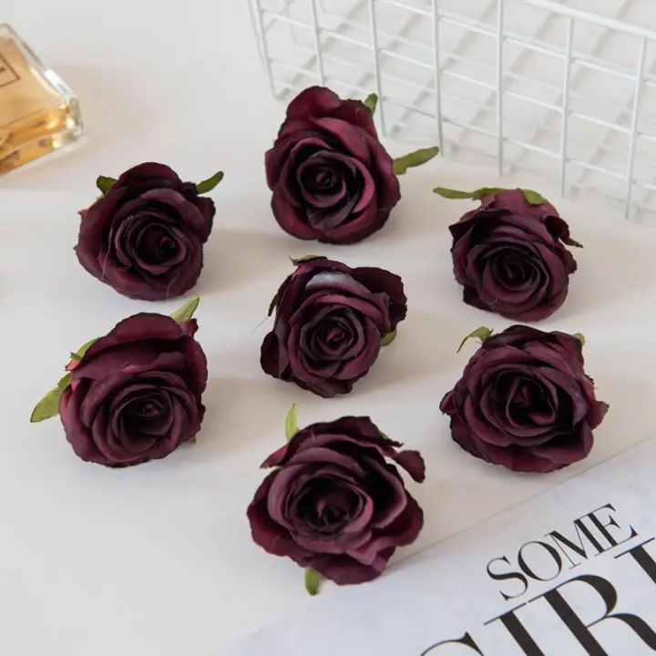 50/100pcs Guirnalda De Flores Artificiales Rosa De Seda Para Decoración De Hogar Jardín Protección UV Festivales Bodas Regalo DIY - 1