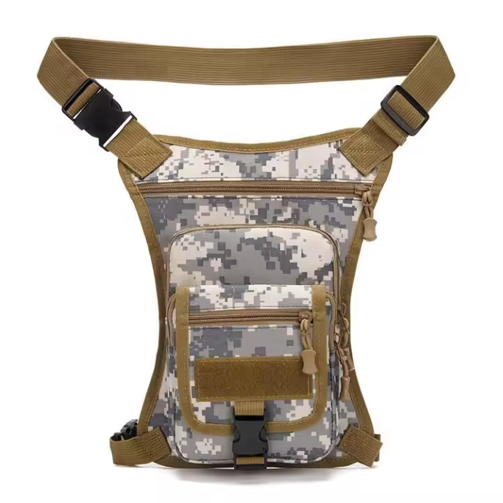Nueva Bolsa De Pierna Para Motocicleta Impermeable Y De Camuflaje Multifuncional Para Viajes Y Senderismo Bolsa De Cintura Portátil - 1