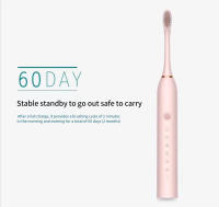 Cepillo De Dientes Eléctrico Sonic Para Adultos IPX7 Impermeable Cabeza De Cepillo DuPont Recargable Por USB Limpieza De Alta Frecuencia 6 Modos De Limpieza - details 3