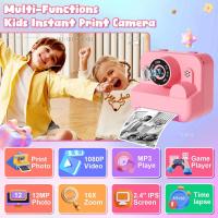 Cámara de Fotos Instantáneas - Doble Cámara Fotos Infantil con Papel de Impresión y Tarjeta SD de 32G, Regalo para Niños de 3 a 14 años - details 2